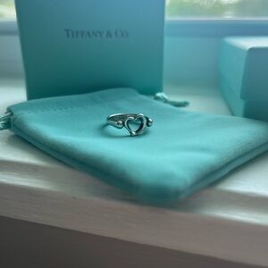 Tiffany & Co. Silver Open Heart Ring